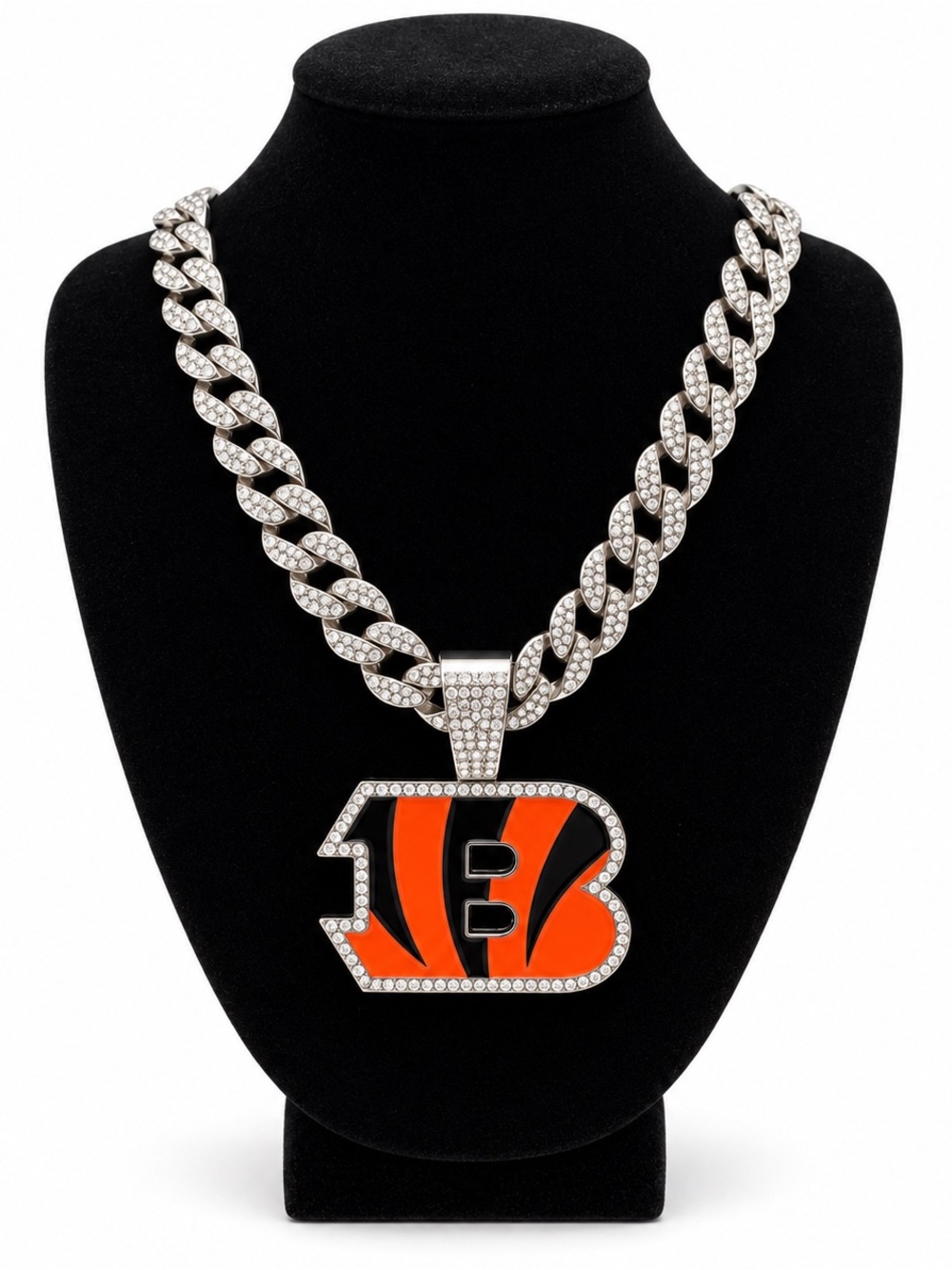 NFL Cincinnati Bengals Pendant Necklace with Rhinestones